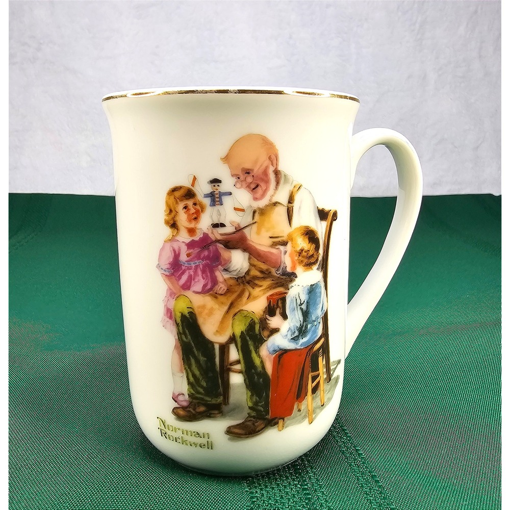 Vintage Norman Rockwell Museum Mug The Toymaker Coffee Tea Cup‎ Collectible 1982